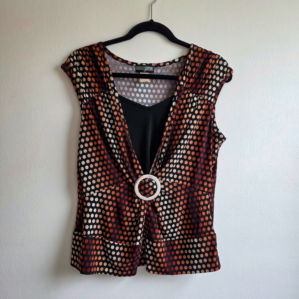 Vintage Y2K Polka Dot Top